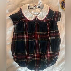 Edgehill Collection Plaid One Piece - Black, Red, White